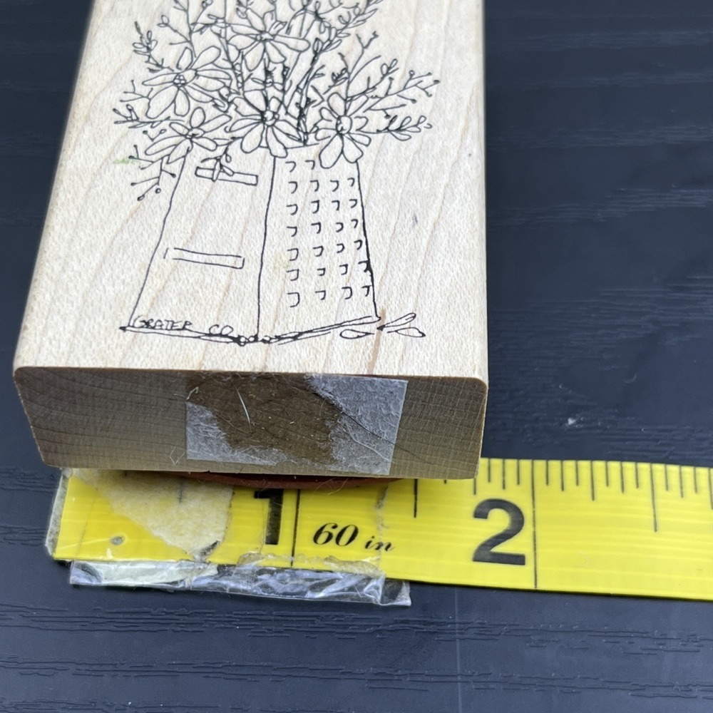 Flowers In A Cheese Grader Embossing Stamp - Picture 7 of 8